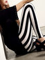 Ankle Length Skinny Sexy Polyester Striped Leggings (Style V102158)