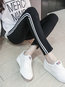 Ankle Length Sexy Pattern Polyester Striped Leggings (Style V102164)