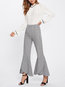 Ankle Length Skinny Pattern Polyester Plaid Pants (Style V102178)