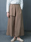 Ankle Length Loose Date Night Button Cotton Pants (Style V102180)