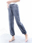 Ankle Length Loose Elegant Velvet Plain Pants (Style V102182)