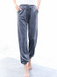 Ankle Length Loose Elegant Velvet Plain Pants (Style V102182)