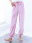 Ankle Length Loose Elegant Velvet Plain Pants (Style V102182)