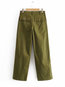 Ankle Length Date Night Pockets Polyester Plain Pants (Style V102188)