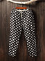 Ankle Length Slim Pattern Cotton Polka Dot Pants (Style V102198)