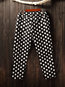 Ankle Length Slim Pattern Cotton Polka Dot Pants (Style V102198)