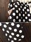 Ankle Length Slim Pattern Cotton Polka Dot Pants (Style V102198)