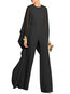 Maxi Loose Date Night Polyester Plain Pants (Style V102201)