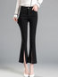 Mid-Calf Skinny Office Polyester Plain Pants (Style V102206)