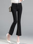 Mid-Calf Skinny Office Polyester Plain Pants (Style V102206)