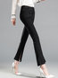 Mid-Calf Skinny Office Polyester Plain Pants (Style V102206)