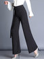 Ankle Length Office Buckle Polyester Plain Pants (Style V102210)