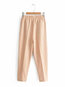 Ankle Length Loose Office Belt Plain Pants (Style V102211)