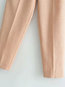 Ankle Length Loose Office Belt Plain Pants (Style V102211)