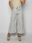 Ankle Length Loose Elegant Belt Polyester Pants (Style V102213)