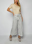 Ankle Length Loose Elegant Belt Polyester Pants (Style V102213)