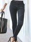 Ankle Length Skinny Elegant Patchwork Polyester Pants (Style V102226)