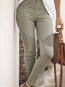 Ankle Length Skinny Elegant Patchwork Polyester Pants (Style V102226)