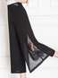 Ankle Length Loose Elegant Lace Polyester Pants (Style V102234)
