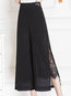 Ankle Length Loose Elegant Lace Polyester Pants (Style V102234)