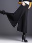 Loose Elegant Pockets Polyester Plain Pants (Style V102238)