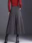 Loose Elegant Pockets Polyester Plain Pants (Style V102238)