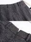 Loose Elegant Pockets Polyester Plain Pants (Style V102238)