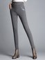 Ankle Length Elegant Pockets Polyester Plain Leggings (Style V102239)