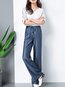 Ankle Length Loose Elegant Pockets Milk Fiber Pants (Style V102240)