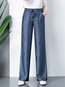 Ankle Length Loose Elegant Pockets Milk Fiber Pants (Style V102240)