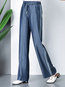 Ankle Length Loose Elegant Pockets Milk Fiber Pants (Style V102240)