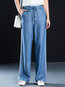 Ankle Length Loose Elegant Pockets Milk Fiber Pants (Style V102240)