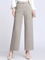 Ankle Length Loose Office Pockets Plain Pants (Style V102244)