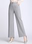 Ankle Length Loose Office Pockets Plain Pants (Style V102244)