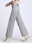 Ankle Length Loose Office Pockets Plain Pants (Style V102244)