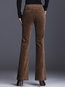Slim Elegant Pockets Polyester Plain Pants (Style V102245)
