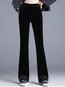 Ankle Length Elegant Pockets Polyester Plain Pants (Style V102246)