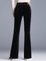 Ankle Length Elegant Pockets Polyester Plain Pants (Style V102246)