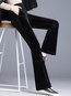 Ankle Length Elegant Pockets Polyester Plain Pants (Style V102246)