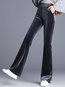 Ankle Length Elegant Pockets Polyester Plain Pants (Style V102246)