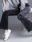 Ankle Length Elegant Pockets Polyester Plain Pants (Style V102246)