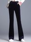Ankle Length Elegant Pockets Polyester Plain Pants (Style V102246)