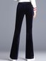 Ankle Length Elegant Pockets Polyester Plain Pants (Style V102246)
