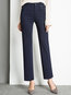 Ankle Length Slim Office Button Cotton Pants (Style V102247)