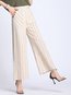 Loose Office Pattern Cotton Striped Pants (Style V102251)