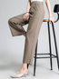 Loose Office Pattern Cotton Striped Pants (Style V102251)