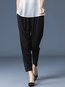 Ankle Length Loose Elegant Polyester Plain Pants (Style V102255)