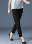 Ankle Length Loose Elegant Polyester Plain Pants (Style V102255)