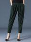 Ankle Length Loose Elegant Polyester Plain Pants (Style V102255)