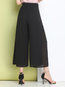 Ankle Length Loose Elegant Belt Polyester Pants (Style V102257)